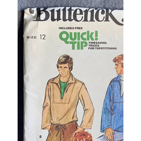 Butterick Mens Shirt Sewing Pattern Sz 12 5963 - Uncut - Picture 2 of 4